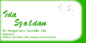 ida szoldan business card