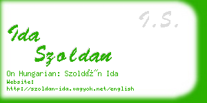 ida szoldan business card